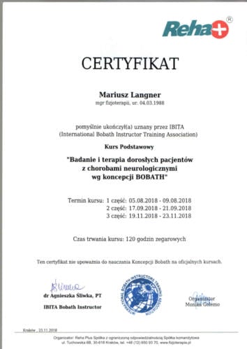 certyfikat Mariusz Langner 4