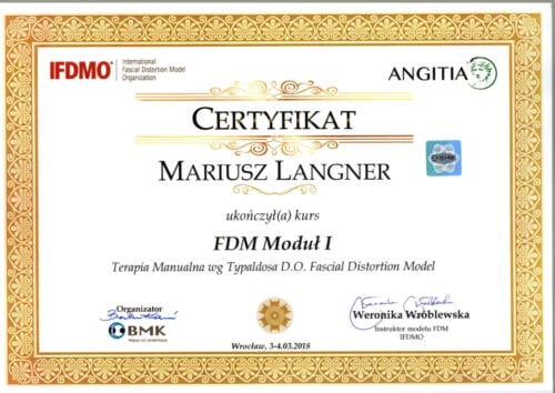 certyfikat Mariusz Langner 1