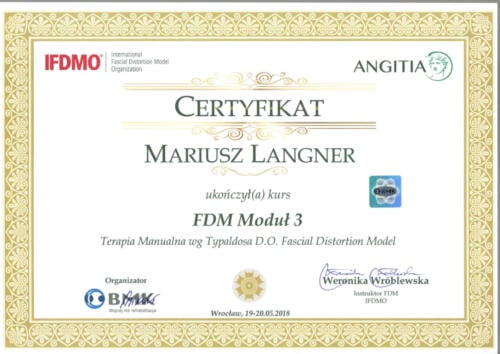 certyfikat Mariusz Langner 3